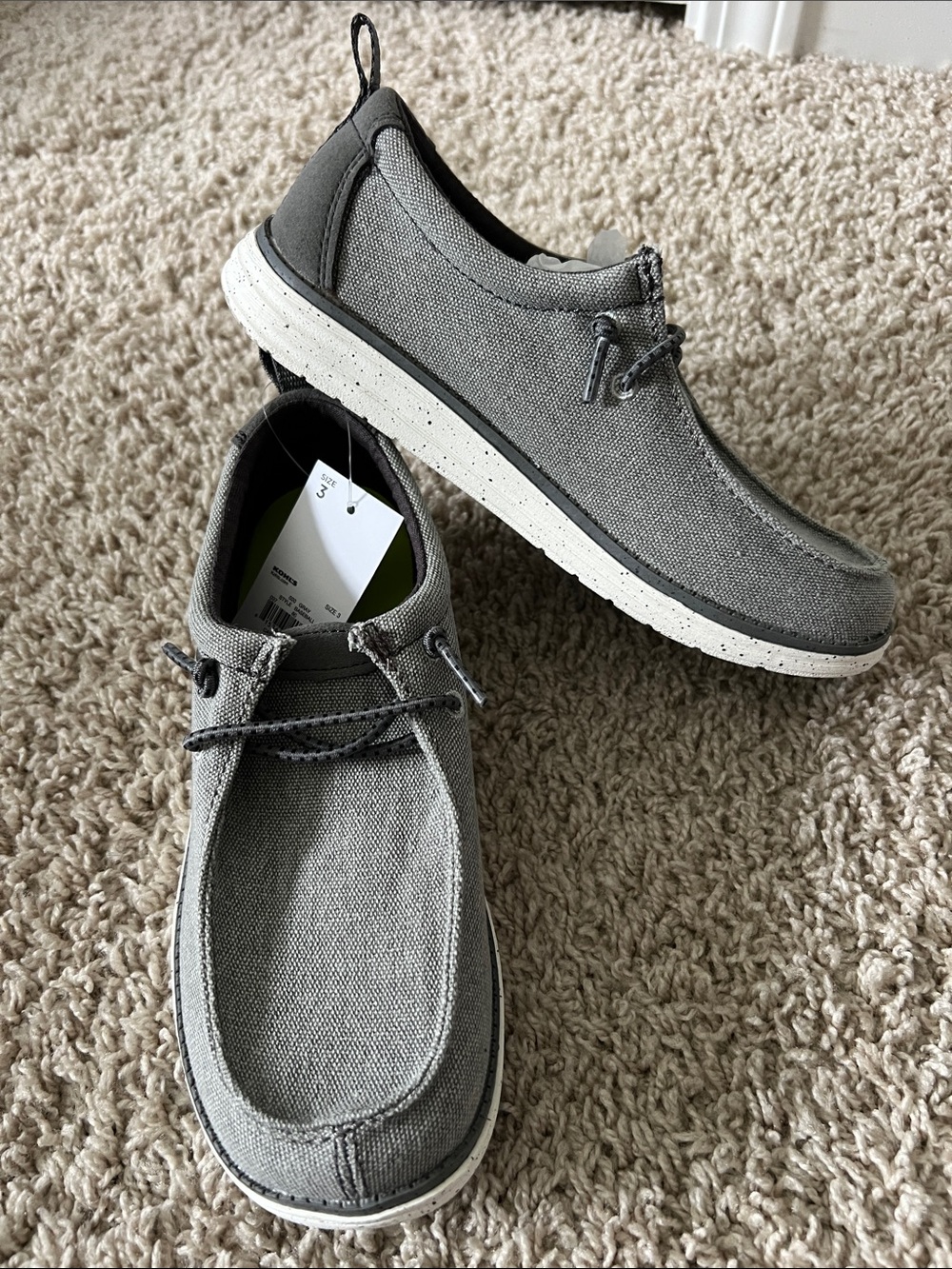 NWT Gray Canvas Slip-On Loafers (Y3)